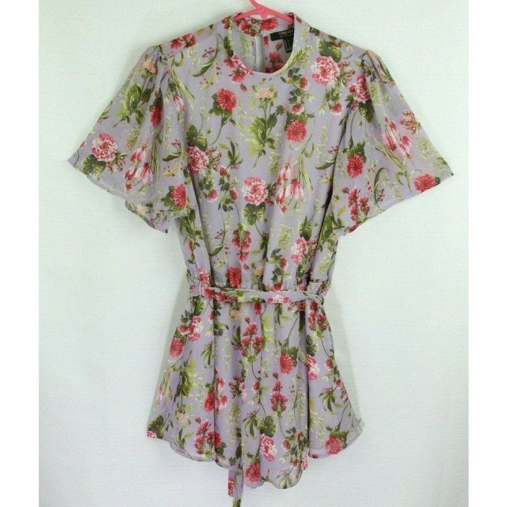 Forever 21 Floral Romper Juniors L
